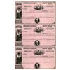 Image 1 : U.S. Navy Bill, ND (ca. 1858-70s) Uncut Sheet of 3 Remainder Exchanges