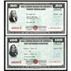 Image 1 : U.S. Savings Bonds, $50 & $100, 1954, I/U "Series E", Bond Pair