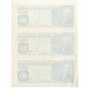 Image 2 : U.S. Department of Agriculture, 1981, Uncut Sheet of 3 Proof $10 Food Stamps