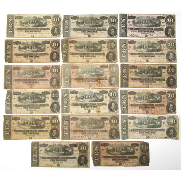 VA. Confederate States of America, February 17, 1864, $10, T-68, Issued Banknote Group.