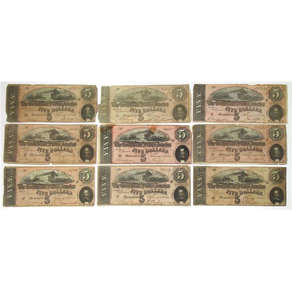 VA. Confederate States of America, February 17, 1864, $5, T-69, Issued Banknote Collection.