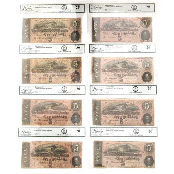 VA. Confederate States of America, February 17, 1864, $5, T-69, Issued Banknote Collection.