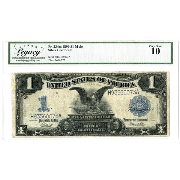 U.S. Silver Certificate, $1, Series of 1899, Mule