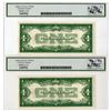 Image 2 : U.S. Silver Certificate, $1, Series of 1934, Sequential Issued Banknote Pair.