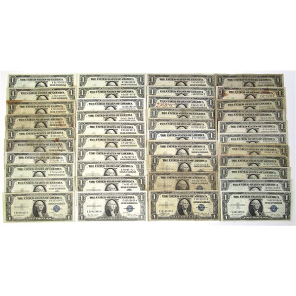 U.S. Silver Certificates, $1, Series of 1935 A to G, Fr. 1655 Issued Group of 82  Banknotes