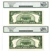 Image 2 : U.S. Silver Certificate, $5, Series of 1934D, Fr. 1654 Wide I, Issued Banknote Pair.