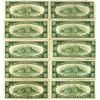 Image 2 : U.S. Silver Certificates, $10, Series of 1953, Fr. 1706 Issued Group of 10  Banknotes