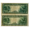 Image 2 : MO. VA.  Federal Reserve Notes, Series of 1914, Issued Banknote Pair.
