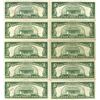 Image 2 : U.S. Note - Legal Tender, $5 Series of 1963, FR. 1536* Issued Group of 10 Star Notes