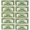 Image 2 : U.S. Note - Legal Tender, $5 Series of 1963, FR. 1536* Issued Group of 10 Star Notes
