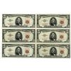 Image 1 : U.S. Note - Legal Tender, $5 Series of 1963, FR. 1536* Issued Group of 6 Star Notes