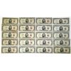 Image 1 : U.S. Note - Legal Tender, $5 Series of 1953 to 1963, FR. 1536 Issued Group of 20 Banknotes