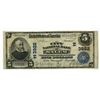 Image 1 : NJ. City National Bank of Salem, New Jersey, $5, Series of 1902, Ch# E-3922, Issued Banknote.