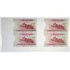 Image 2 : DuraNote Advertising Note ND (ca.1989-1994), Uncut Sheet of 4 Intaglio Printed Polymer Sample Notes 