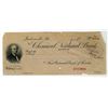 Image 1 : Florida. Chemical National Bank, 1907, Specimen Check with Portrait of Spinner & his Signature..