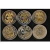 Image 2 : 6 DOUBLE EAGLE METAL TOKENS.  4 ARE PARTIALLY