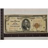 1928 US $5 NATIONAL CURRENCY BROWN SEAL BOSTON
