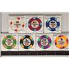 SET OF 7-PHARAOH'S CAIRO CASINO CHIPS: $1, $5,
