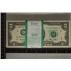 $200 BLOCK OF 2009 US $2 FRN GREEN SEALS, 100