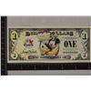 2009 1 DISNEY DOLLAR CRISP UNC COLORIZED BILL