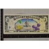 Image 2 : 2009 1 DISNEY DOLLAR CRISP UNC COLORIZED BILL