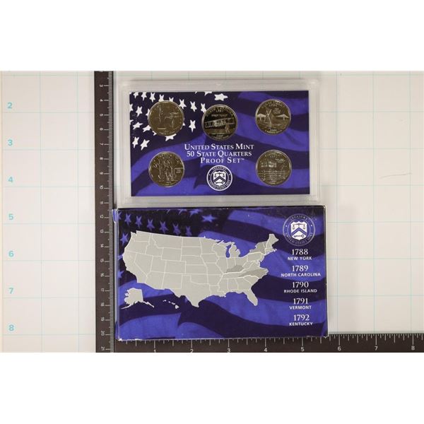 2001 US 50 STATE QUARTERS PROOF SET WITH BOX
