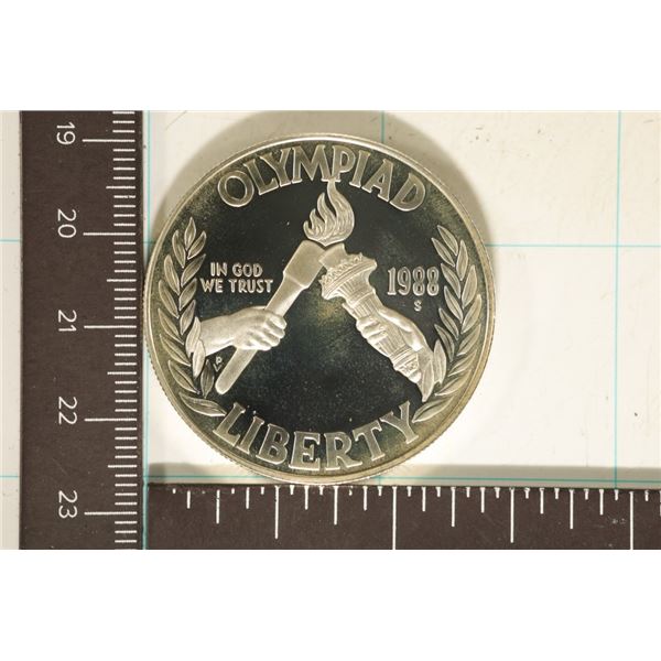 1988-S US PF SILVER DOLLAR OLYMPIAD IN HARD