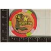 Image 2 : $5 MESQUITE STAR CASINO CHIP MESQUITE NEVADA