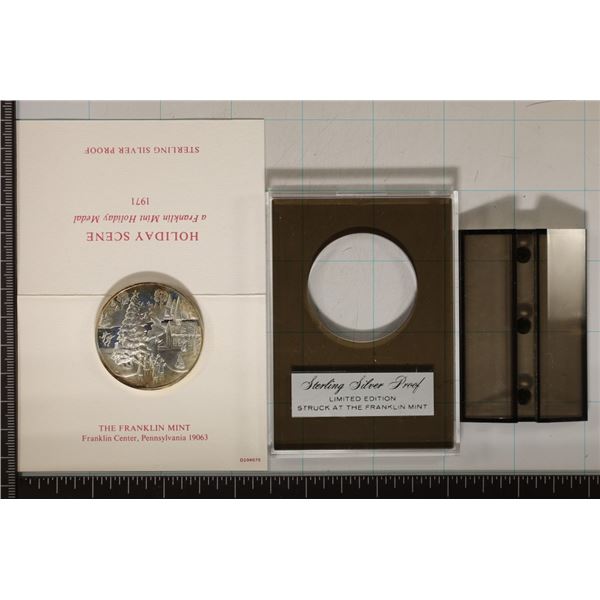 .9 OZ. PF STERLING SILVER 1971 HOLIDAY MEDAL BY