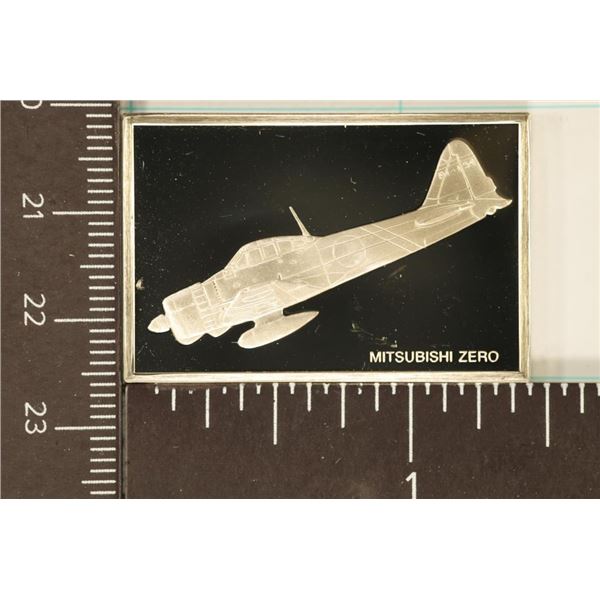 .65 TROY OZ. PF STERLING SILVER AVIATION INGOT: