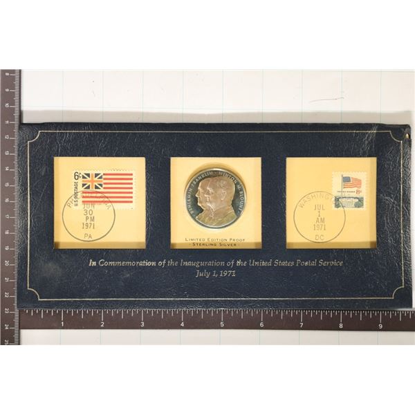 SILVER US POSTAL SERVICE MEDAL COMMEMORATING