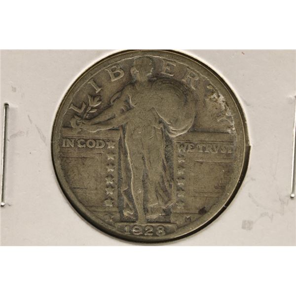 1928 SILVER STANDING LIBERTY QUARTER