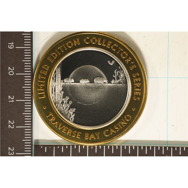 CASINO $10 SILVER TOKEN (UNC) TRAVERSE BAY CASINO