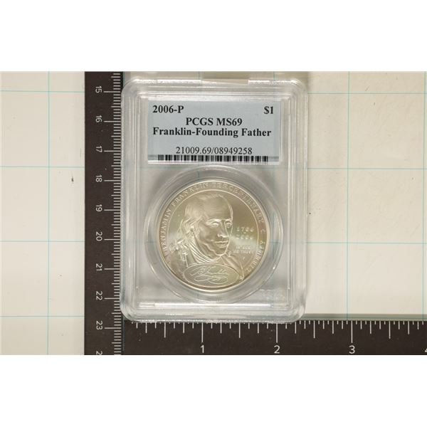 2006-P US FOUNDING FATHER SILVER DOLLAR PCGS MS69