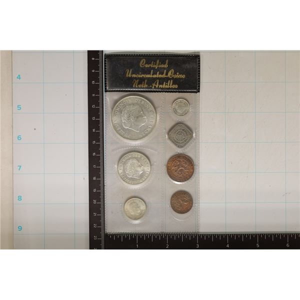 CERTIFIED UNC COINS NETHERLANDS-ANTILLES 7 COIN