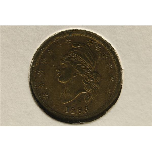 1863 CIVIL WAR TOKEN GOD PROTECT THE UNION