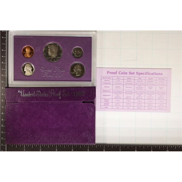 1987 US PROOF SET (WITH BOX) & WITH CERTIFICATE