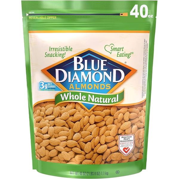 NEW 1.1KG BLUE DIAMOND ALMONDS WHOLE NATURAL