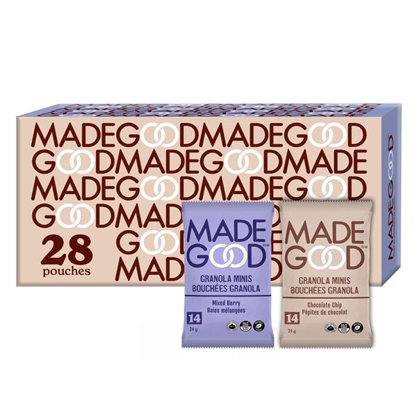 NEW 28 X 24G MADEGOOD SNACKS VARIETY PACK