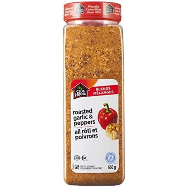 NEW 660G CLUB HOUSE ROASTED GARLIC & PEPPERS