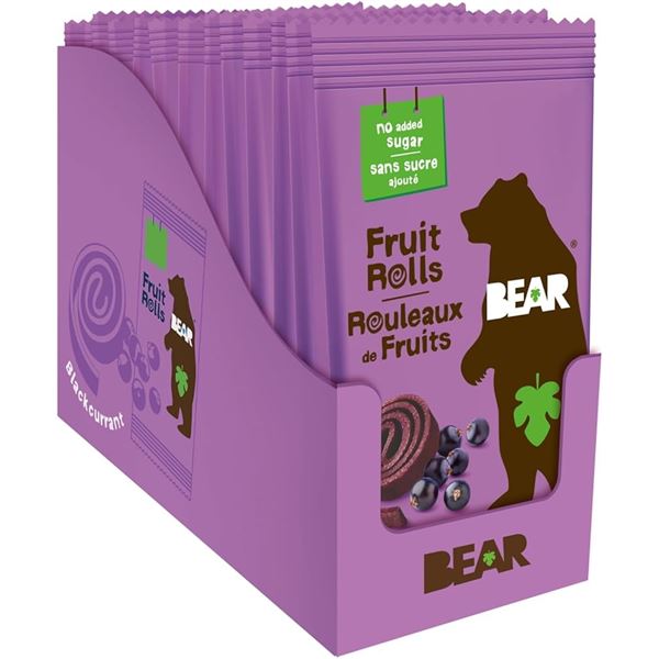 NEW 12 BEAR FRUIT ROLLS BLACKCURRANT