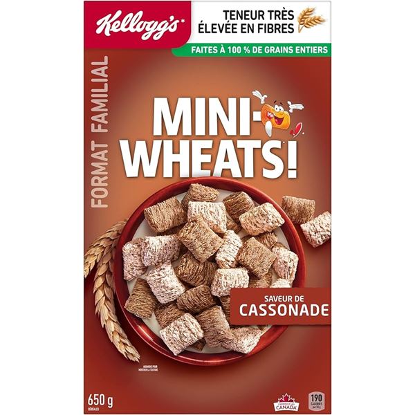NEW 650G KELLOGGS MINI WHEATS BROWN SUGAR