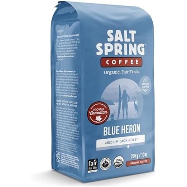 NEW 284G SALT SPRING BLUE HERON DARK ROAST