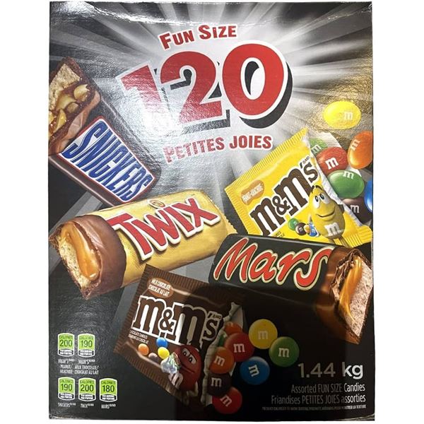NEW 1.44KG ASSORTED FULL SIZE CANDIES