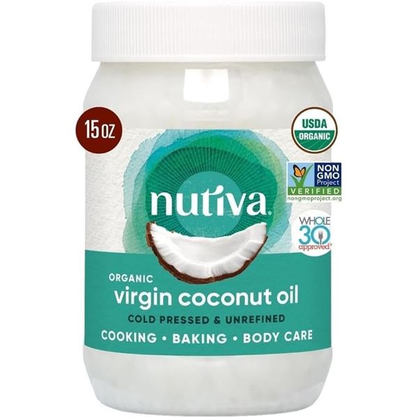 NEW 444ML NUTIVA VIRGIN ORGANIC COCONUT OIL