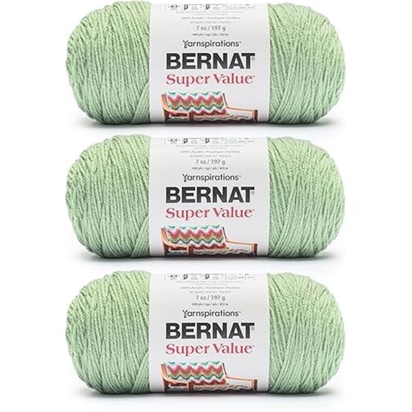 NEW 3 X 440 YARDS YARNSPIRATIONS BERNAT GREEN