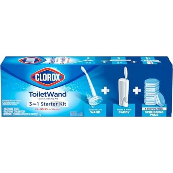 NEW CLOROX TOILETWAND CLEANING KIT 3-IN-1 STARTER