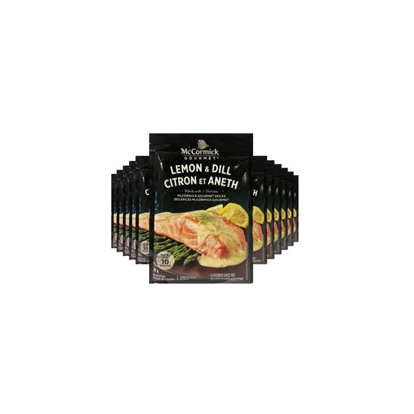 NEW 12 X 40G MCCORNMICK GOURMET LEMON & DILL SAUCE
