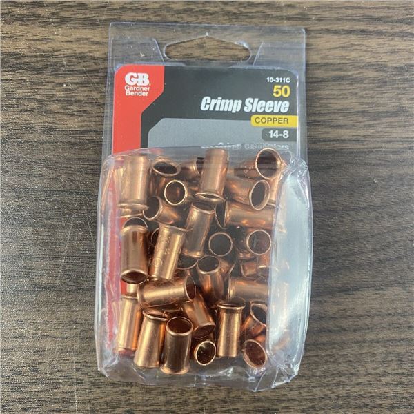 NEW GARDNER BENDER 50 CRIMP SLEEVE CONNECTORS