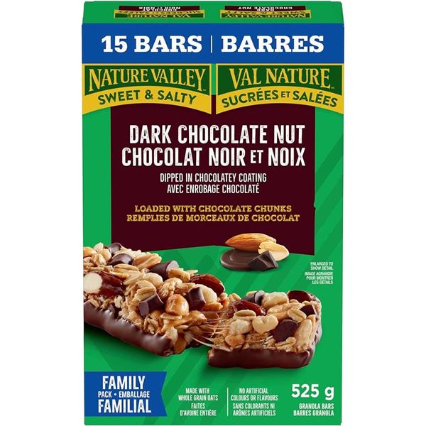 NEW 525G NATURE VALLEY SWEET & SALTY DARK CHOCOLAT